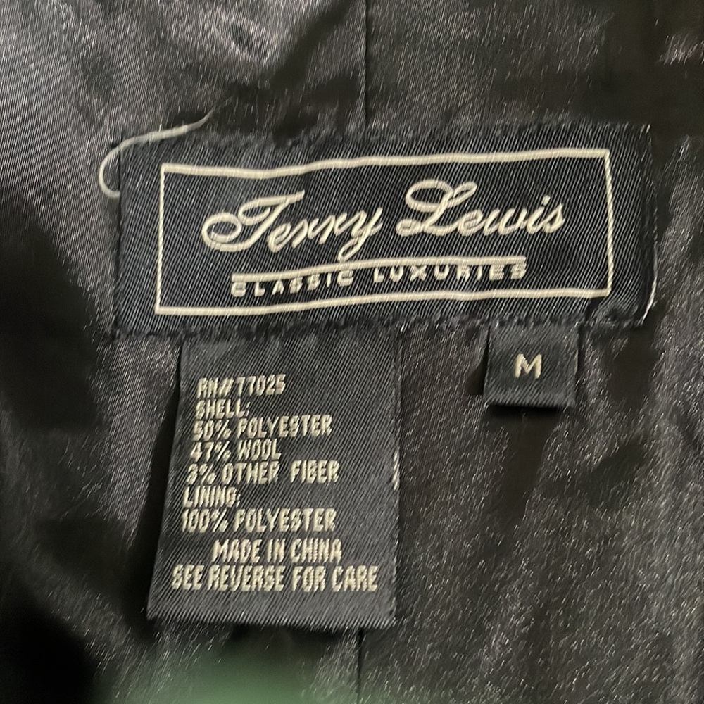 Terry Lewis black pea coat, medium - Picture 4 of 4